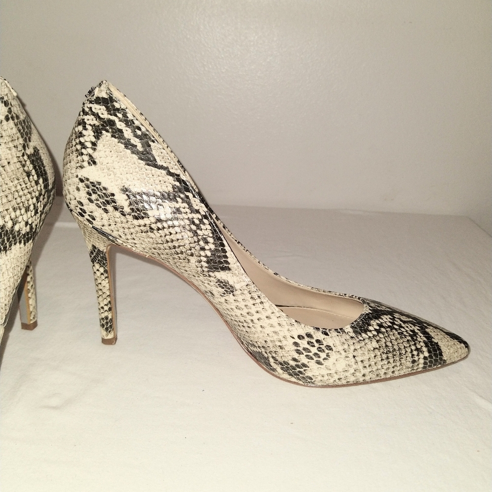 Sam Edelman Hazel Snake Skin Leather Pumps - Picture 3 of 11